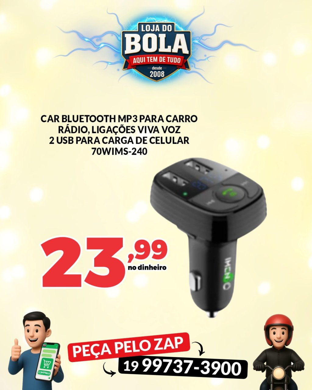 TRANSMISSOR BLUETOOTH PARA CARRO 