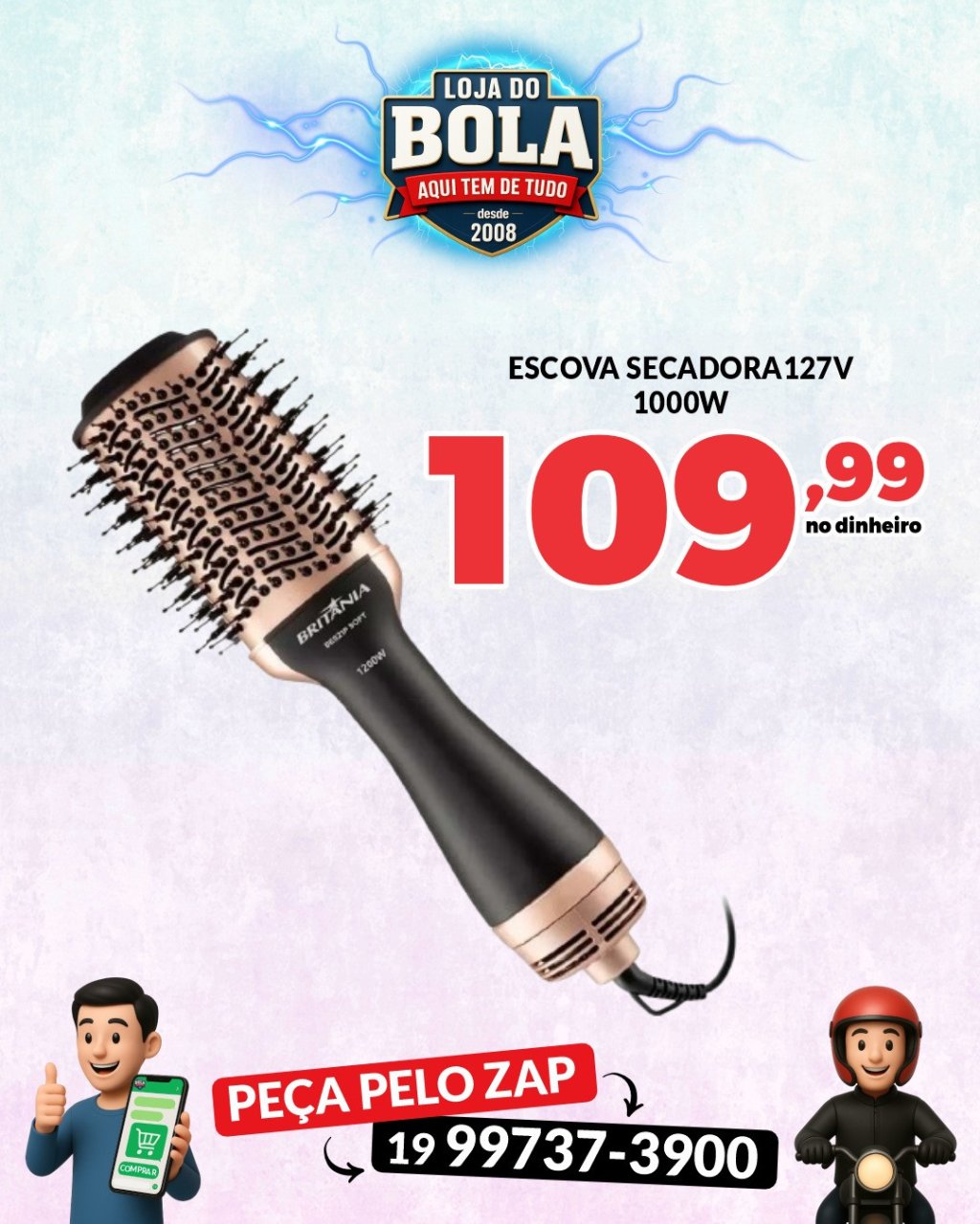 ESCOVA SECADORA ELÉTRICA  127V 1000W
