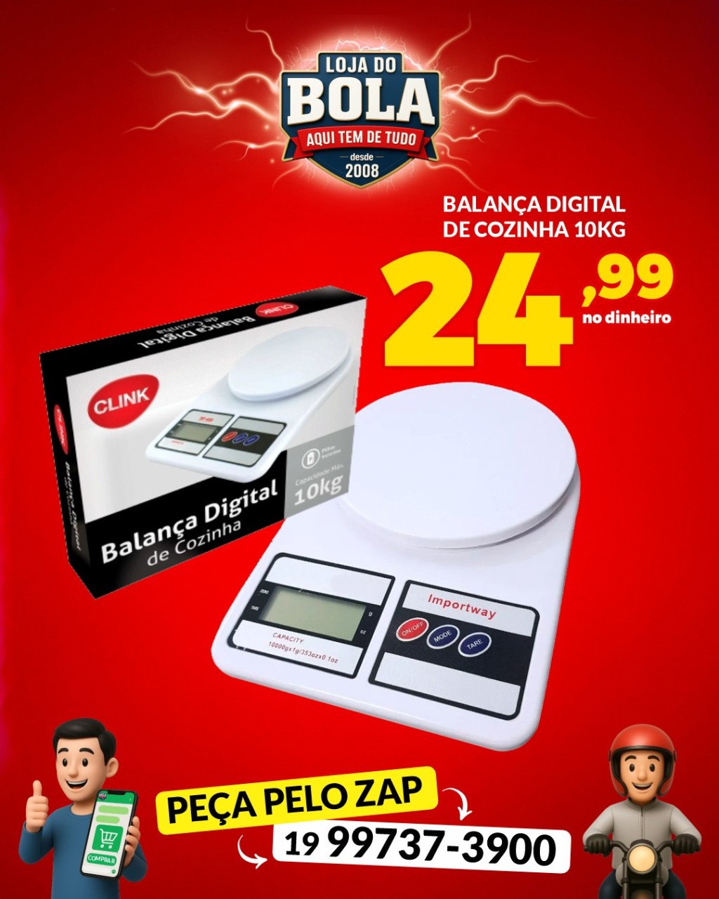 BALANÇA DIGITAL ATÉ 10KG