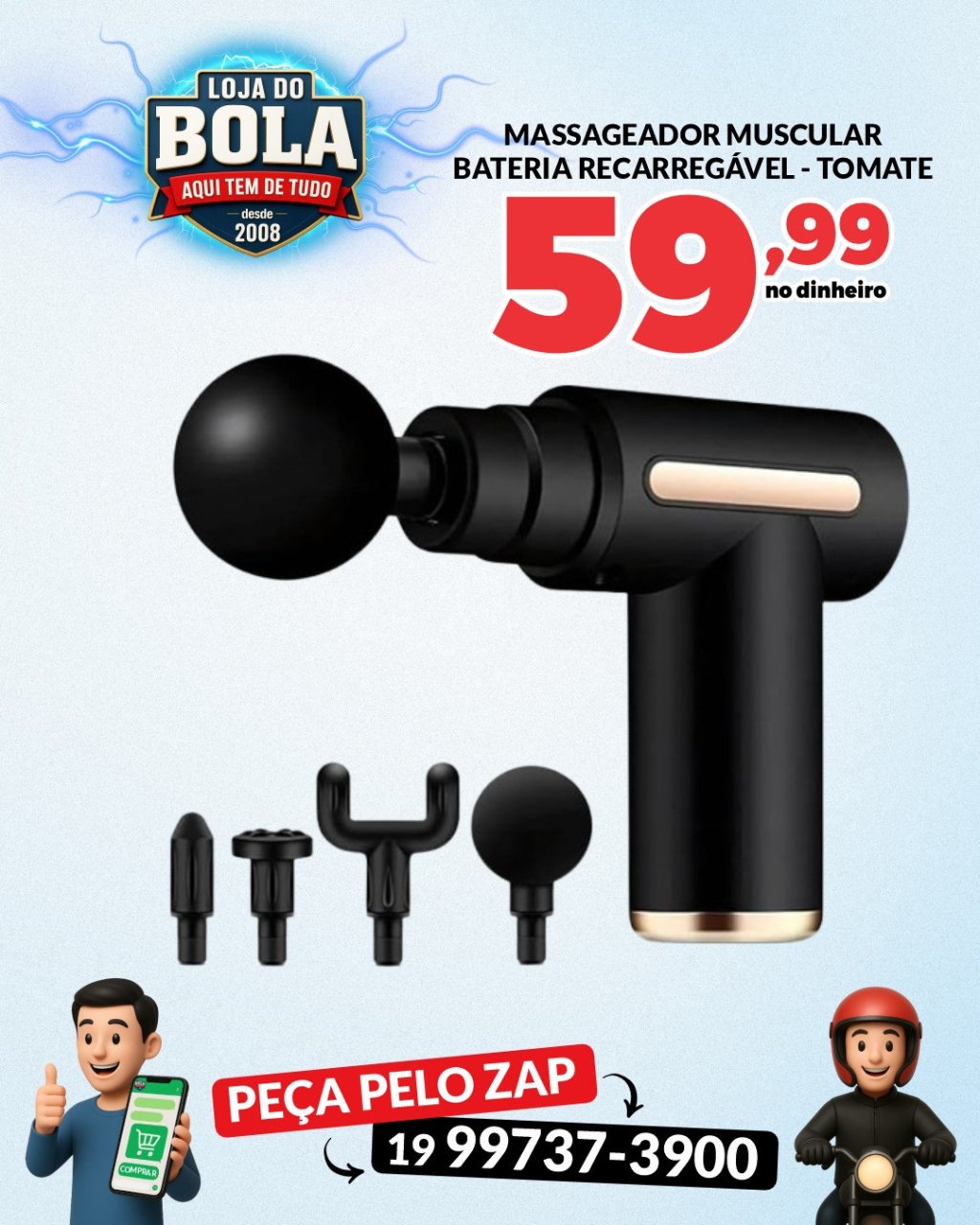 MASSAGEADOR PROFISSIONAL PISTOLA 
