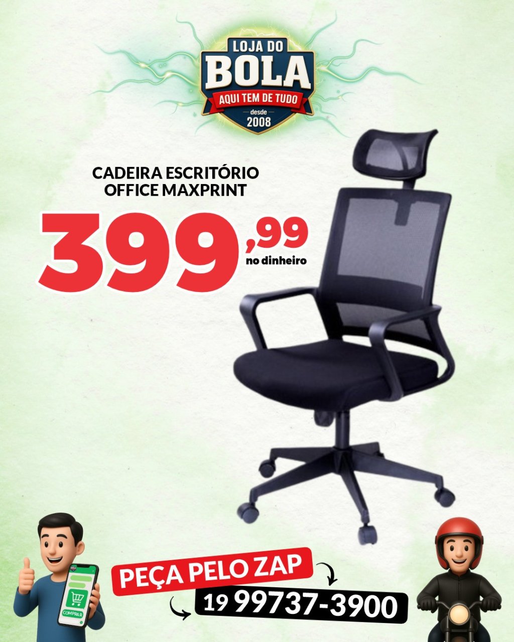 CADEIRA PARA ESCRITÓRIO MAXPRINT