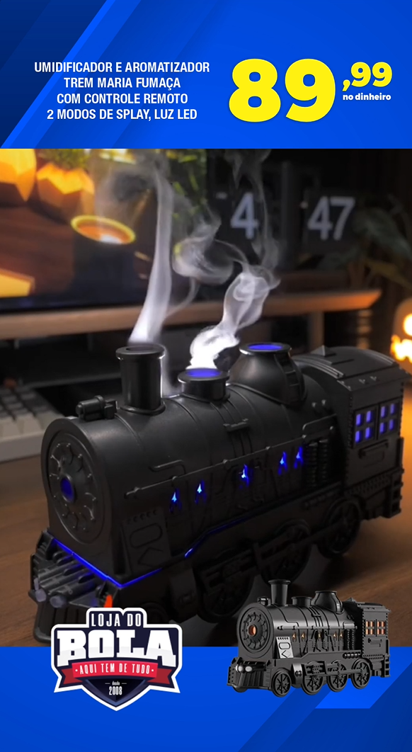 UMIDIFICADOR E AROMATIZANTE TREM 