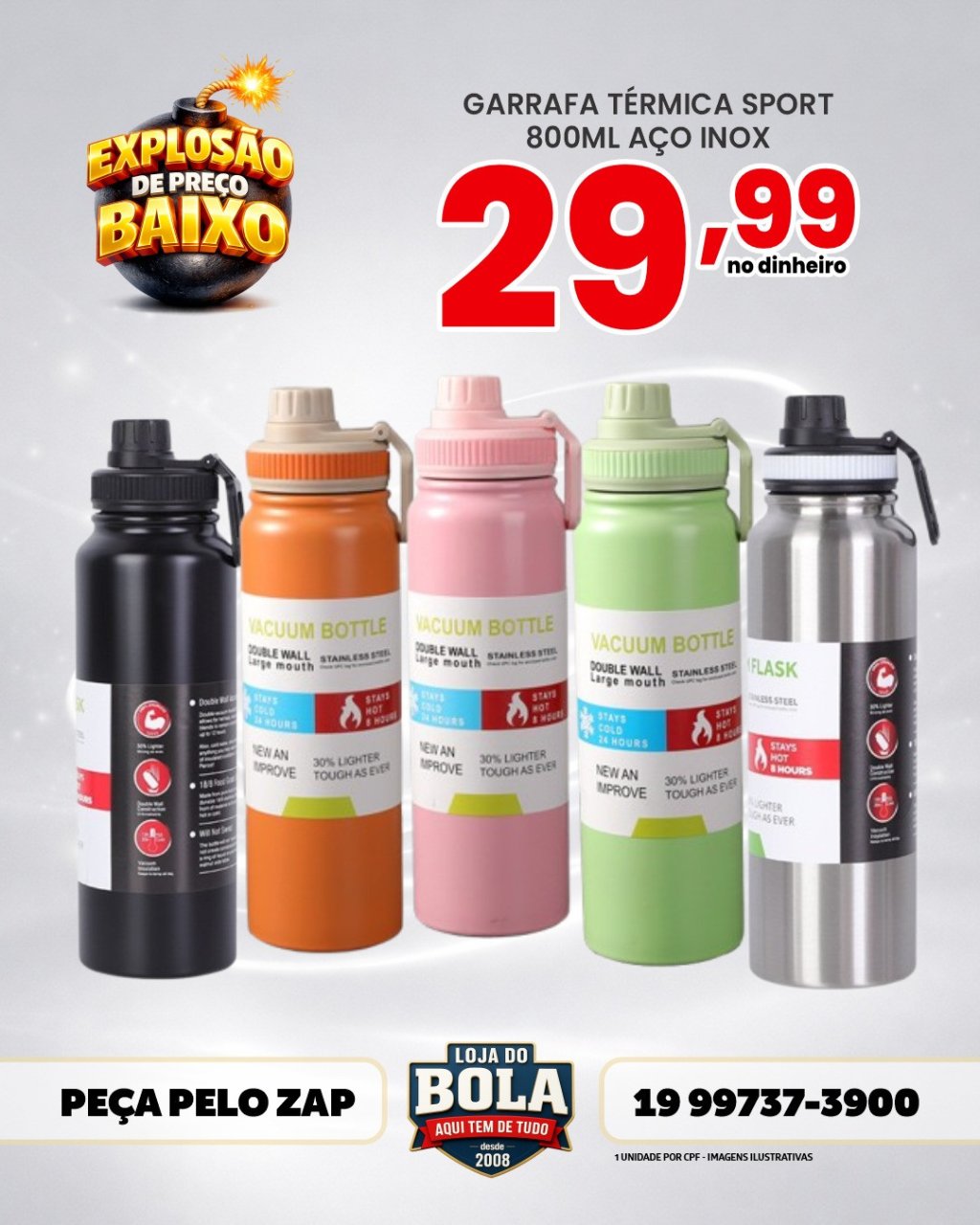 GARRAFA TÉRMICA 800ML BEER PINT