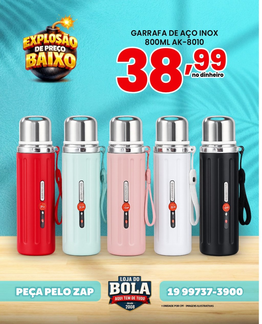 GARRAFA TÉRMICA 800ML 