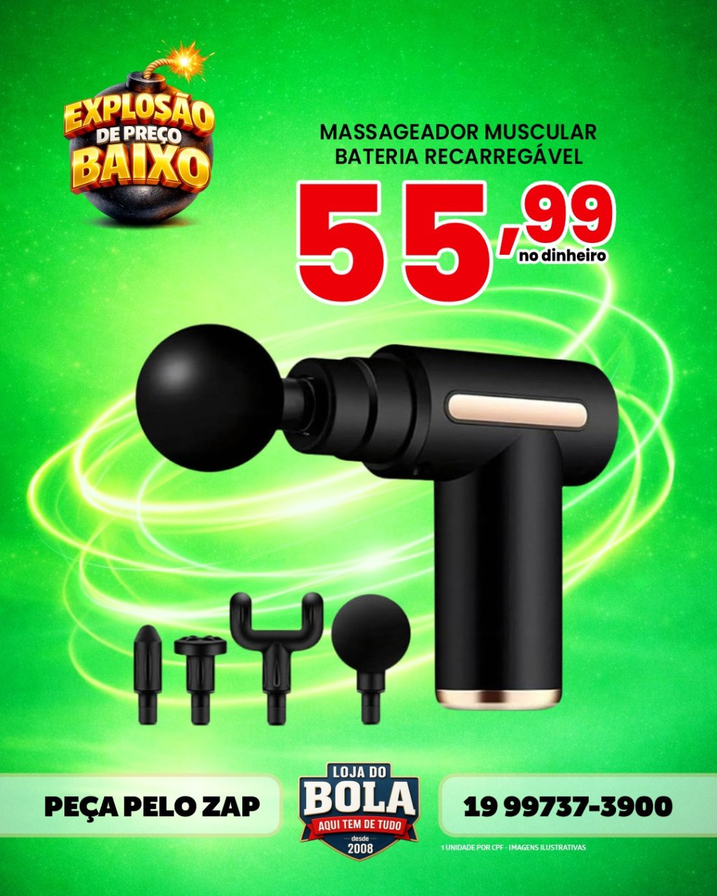MASSAGEADOR PROFISSIONAL PISTOLA 