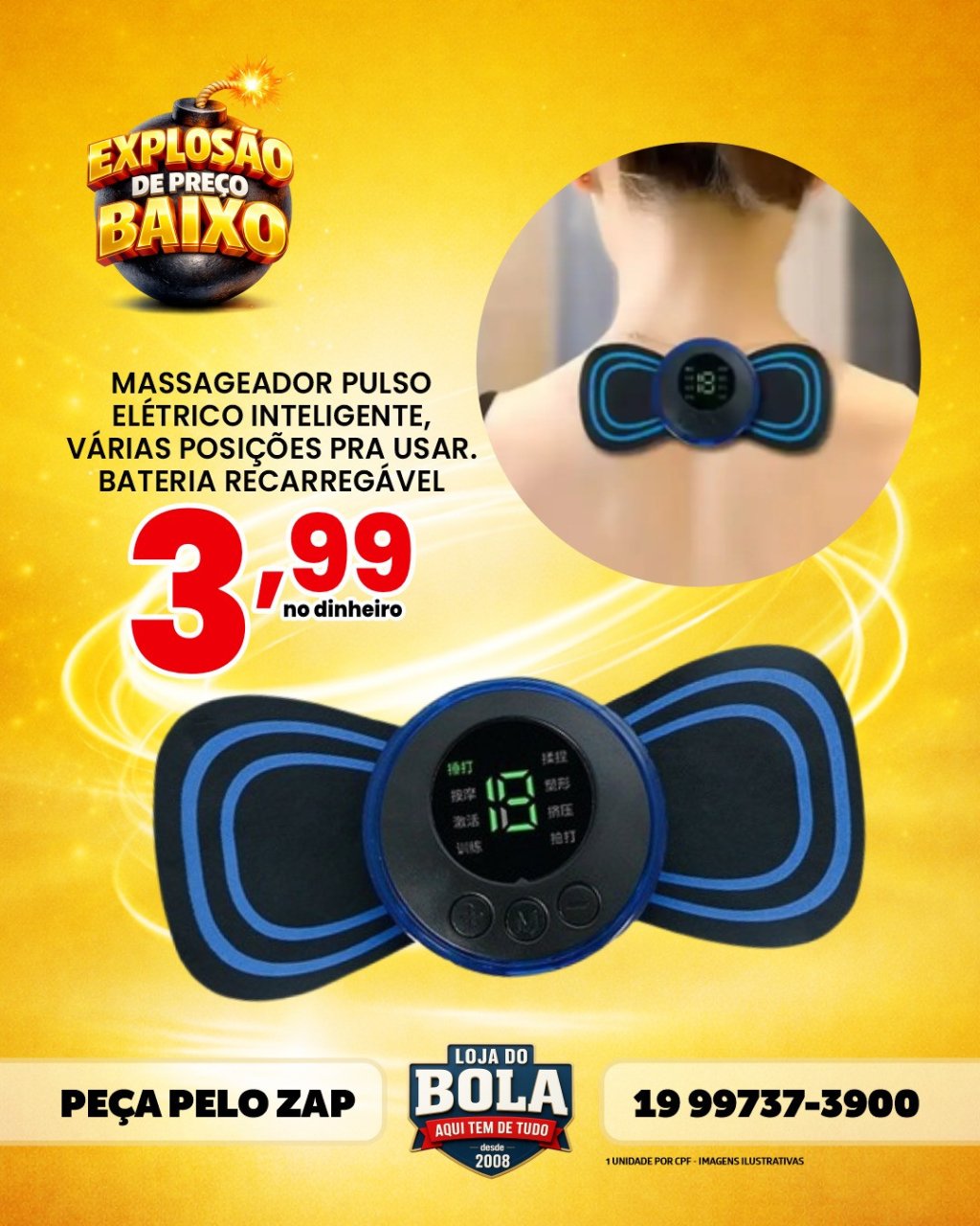 MINI MASSAGEADOR ELÉTRICO