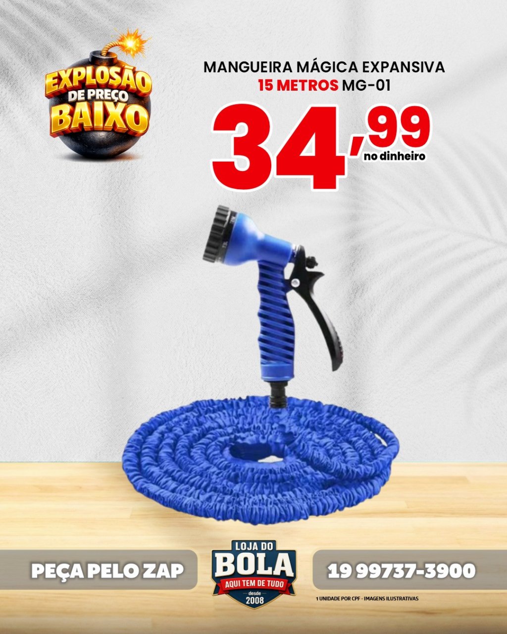 MANGUEIRA MÁGICA EXPANSIVA 15M