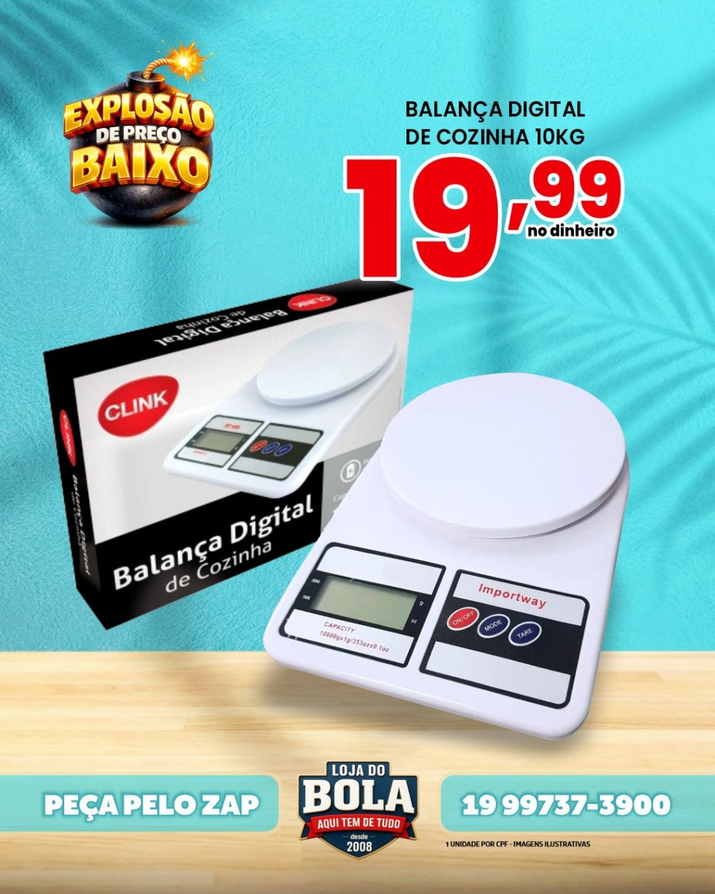 BALANÇA DIGITAL ATÉ 10KG