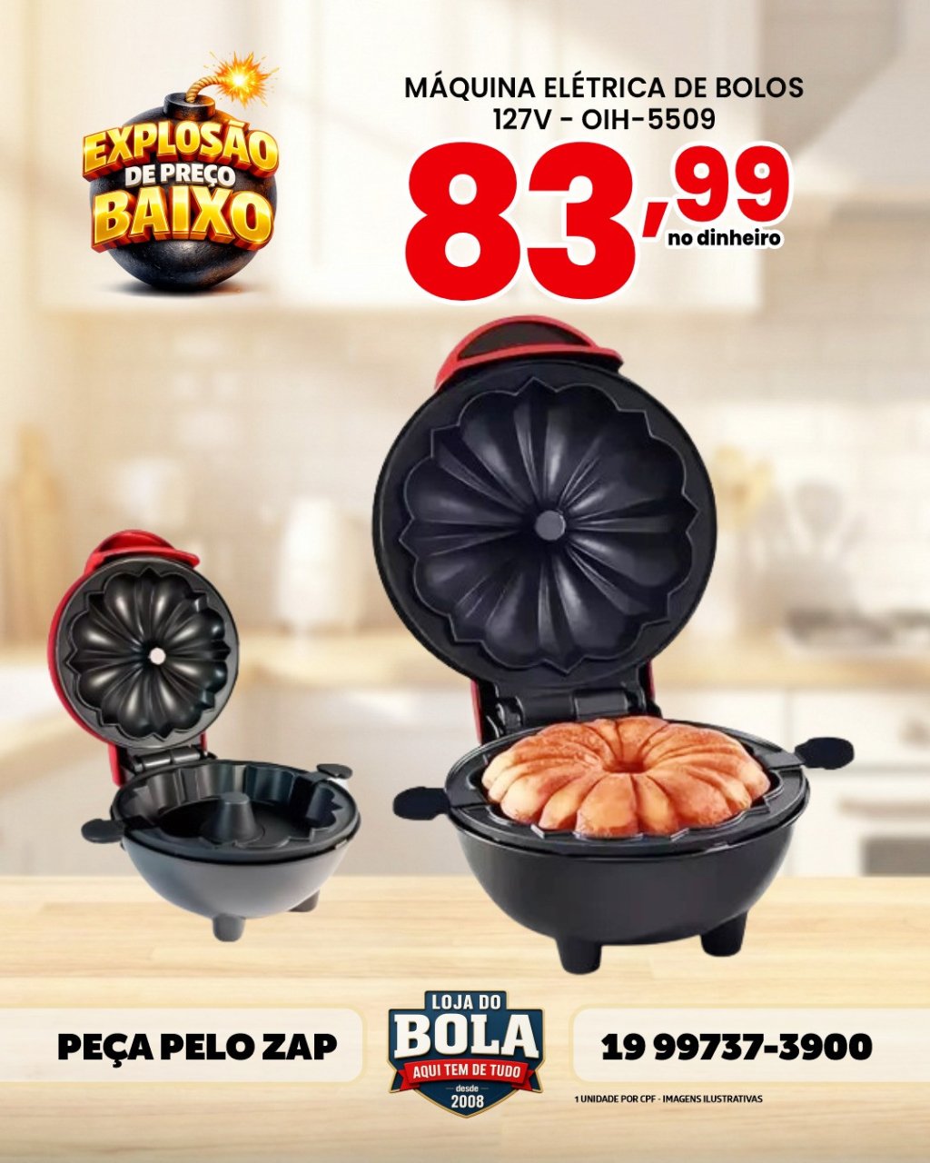 MÁQUINA ELÉTRICA DE BOLO - OIH-5509