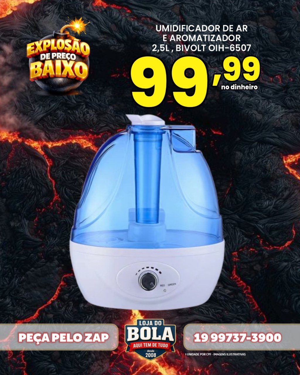 UMIDIFICADOR DE AR 2,5L