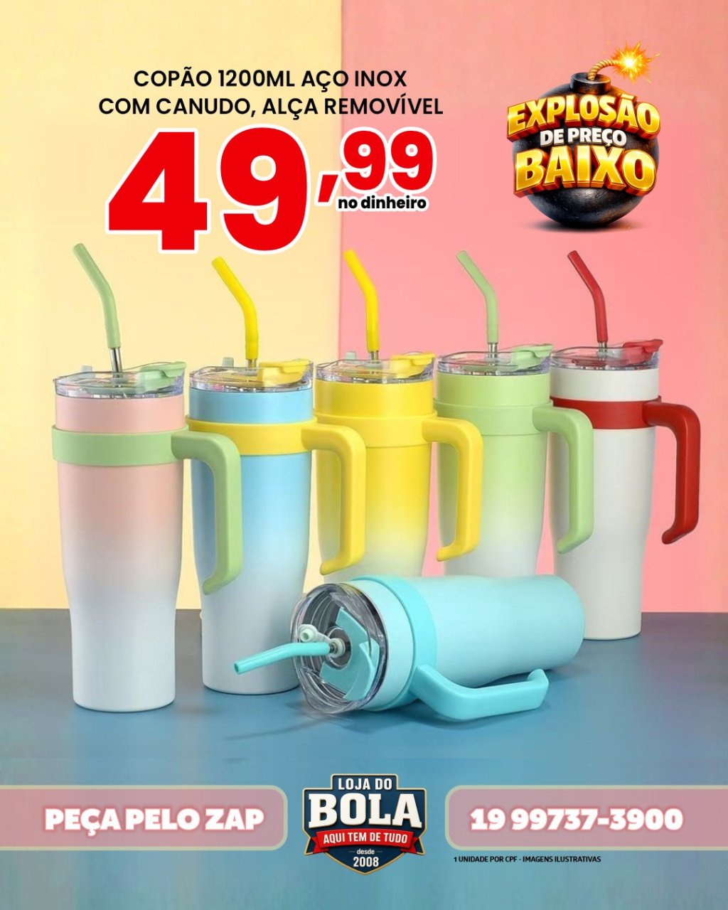 COPÃO CANECA BIG TÉRMICA 1200ML