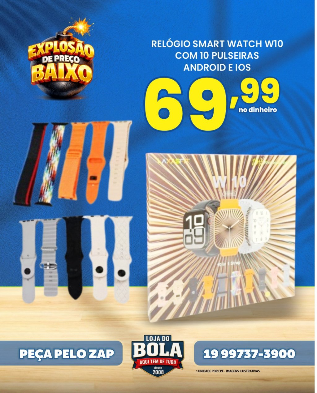 RELÓGIO SMART W10 AJ-L03