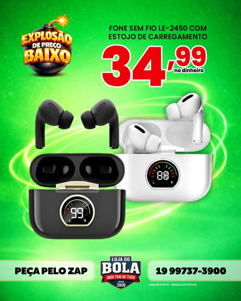 FONE BLUETOOTH LE-2450