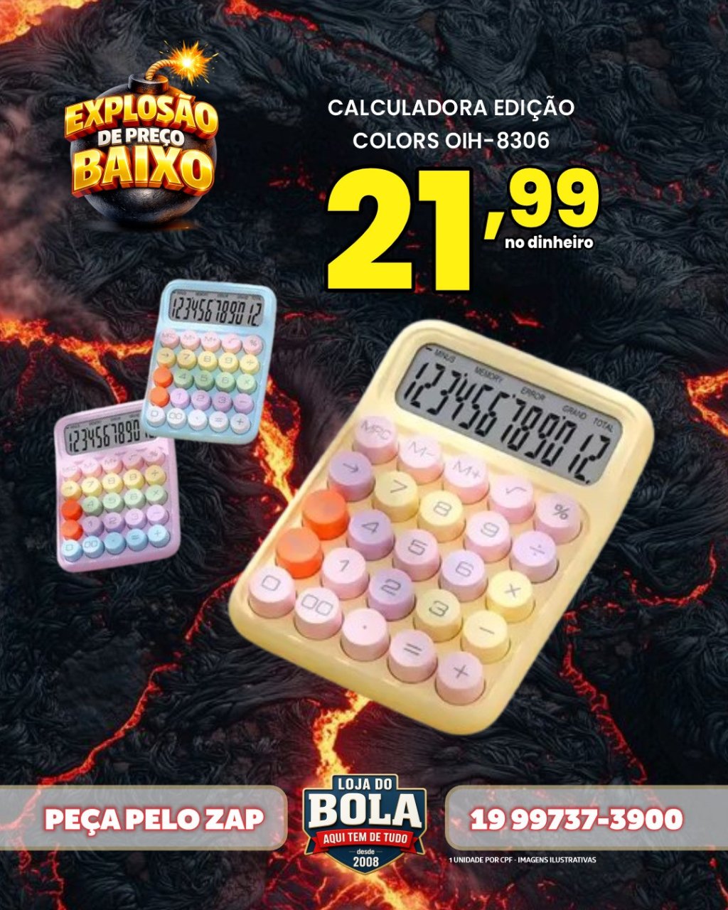 CALCULADORA COLORIDA  OIH-8306