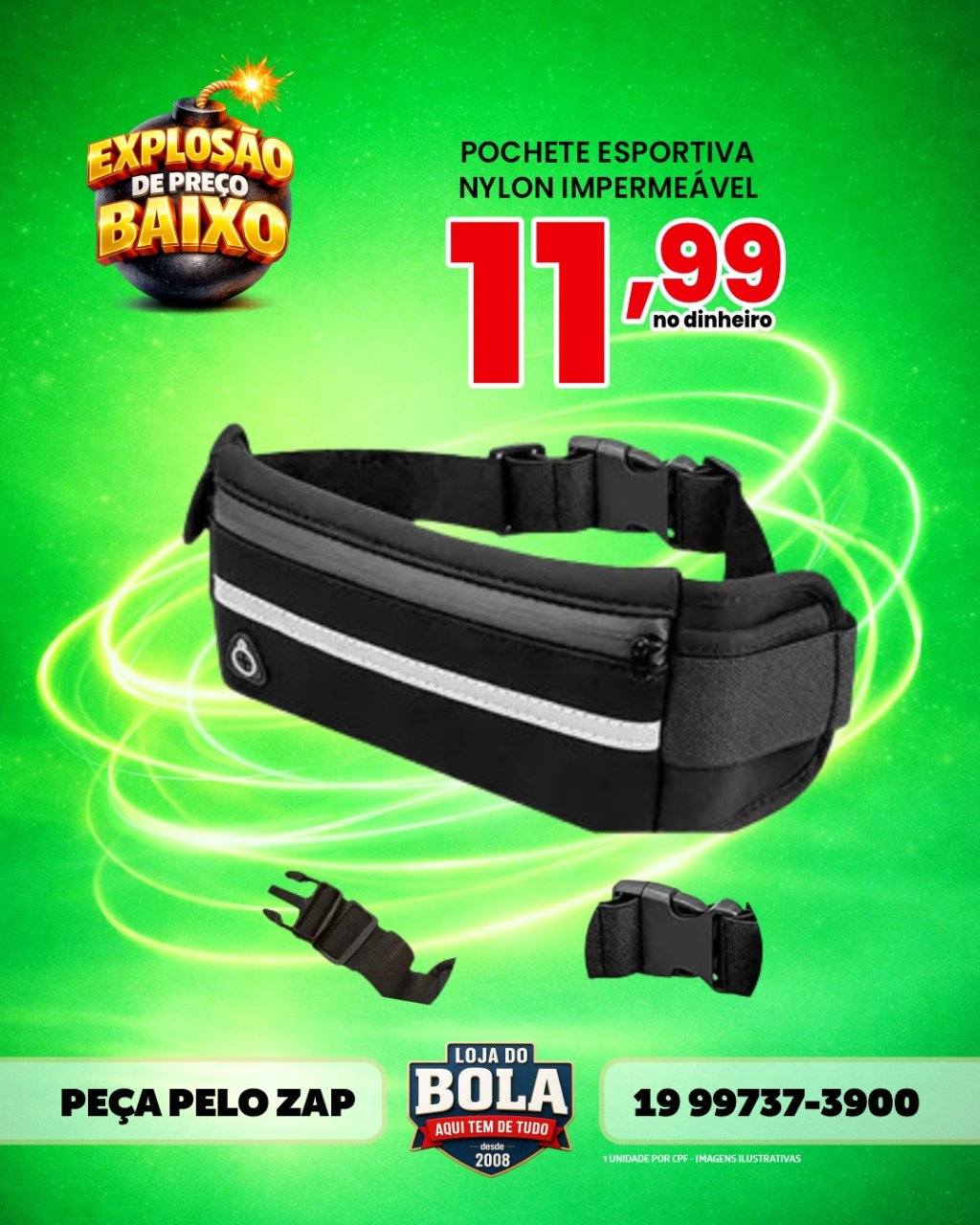 POCHETE ESPORTIVA NYLON