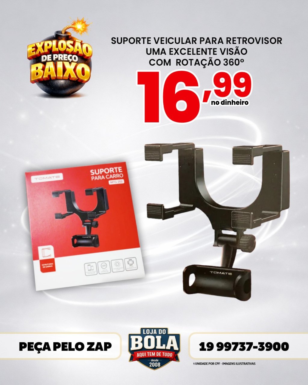 SUPORTE VEICULAR RETROVISOR