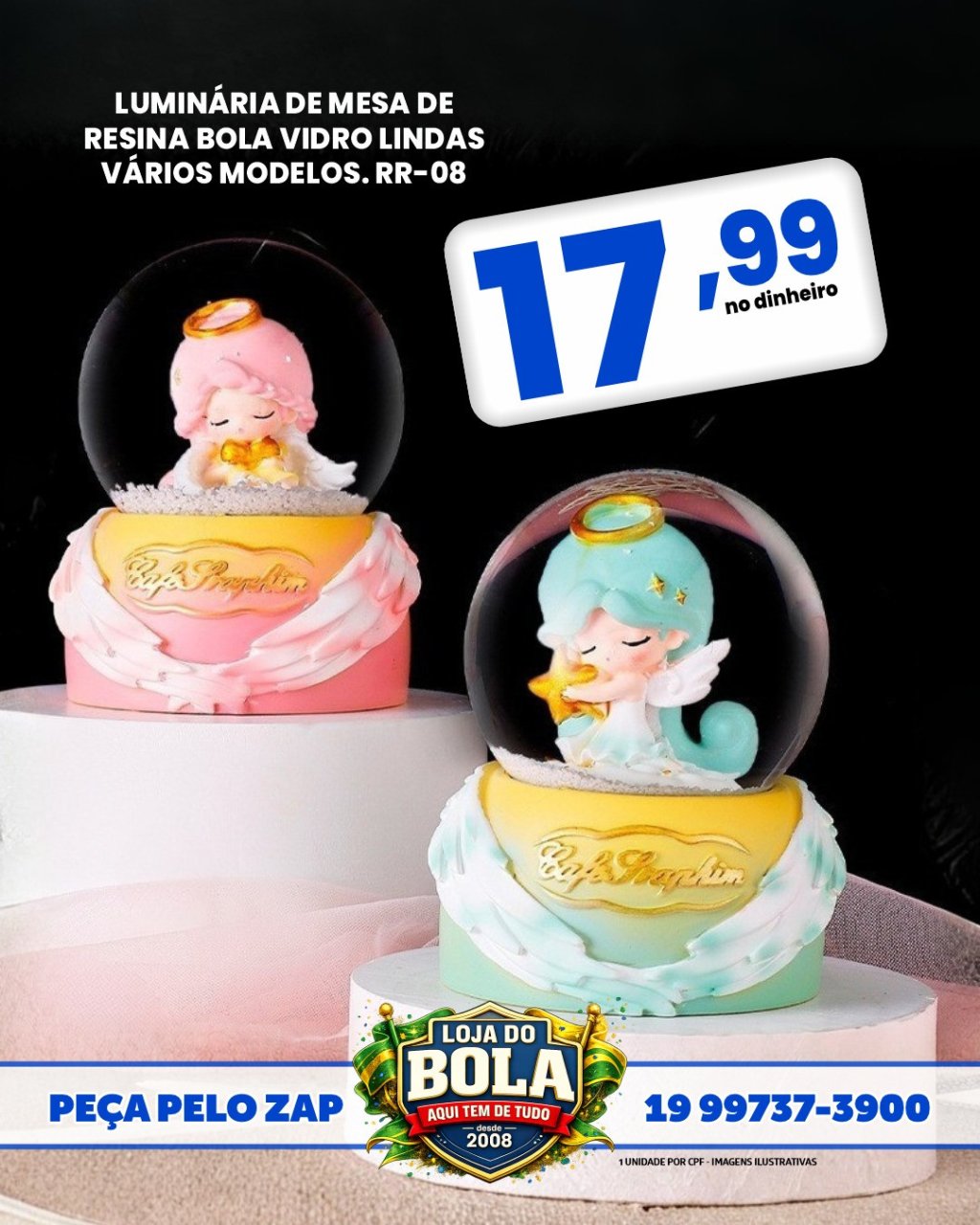 LUMINÁRIA DE MESA DE RESINA - RR-08