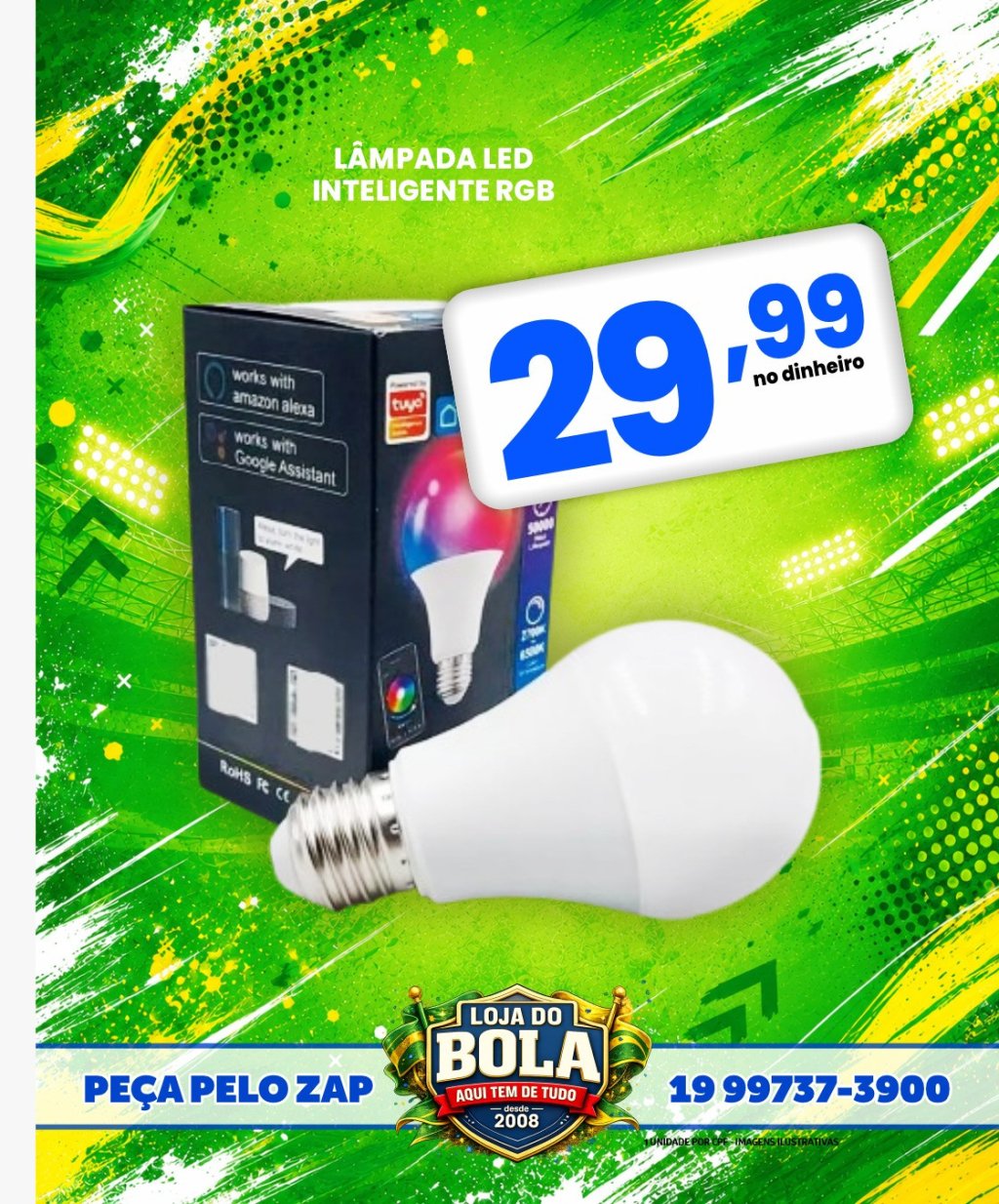 LÂMPADA LED INTELIGENTE RGB