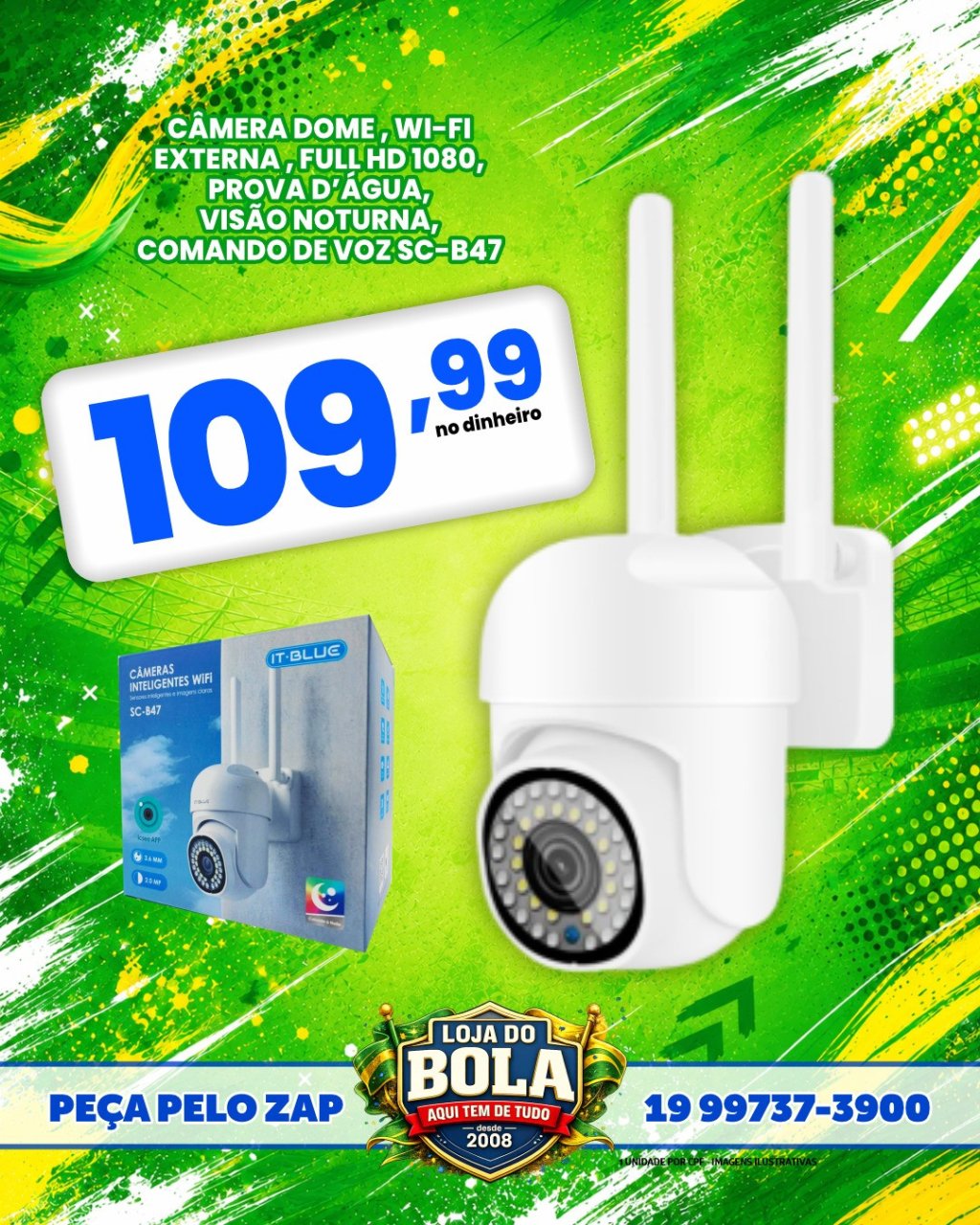 CAMERA DOME, WI-FI EXTERNA FULL HD 1080