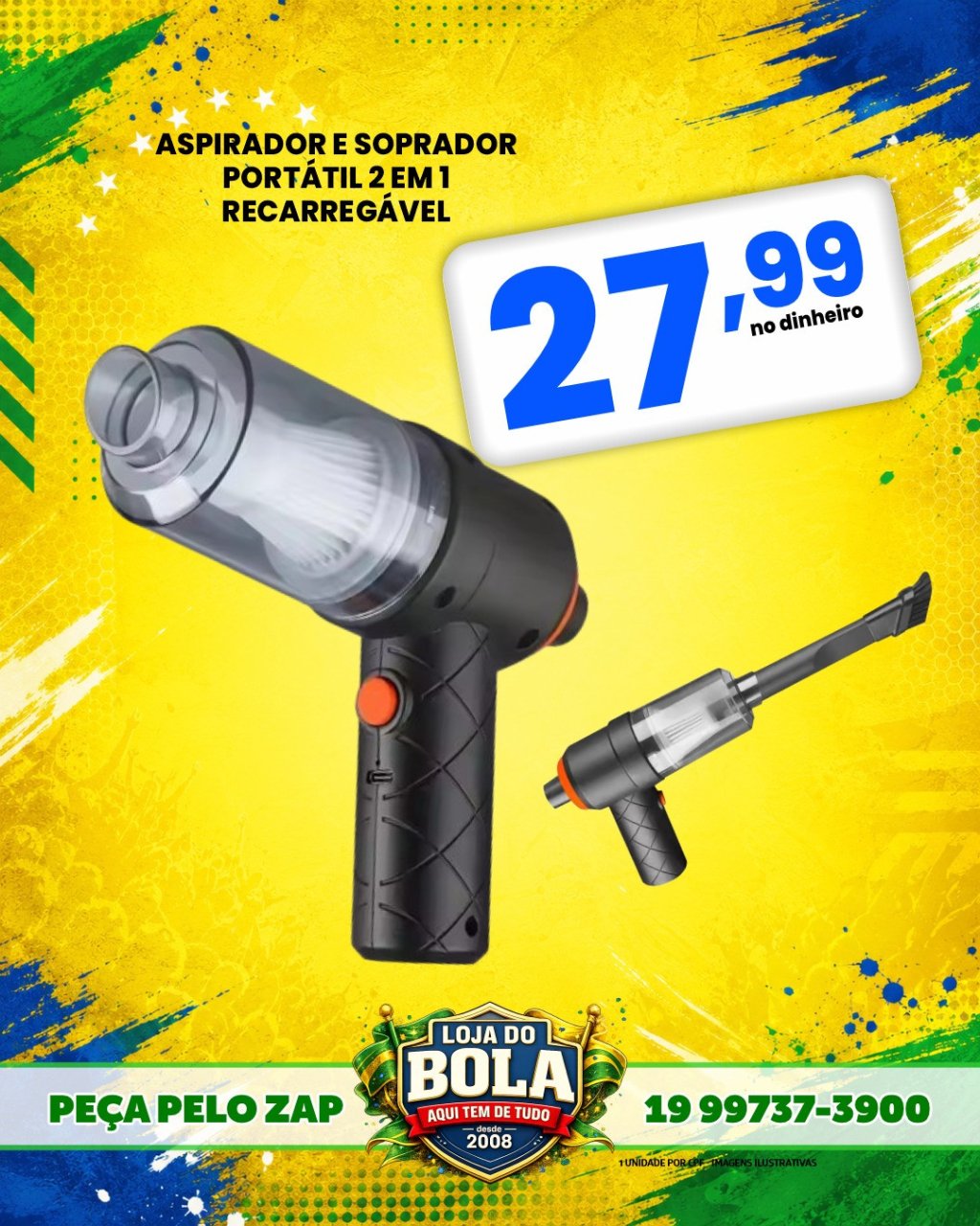 ASPIRADOR PORTÁTIL 2 em 1