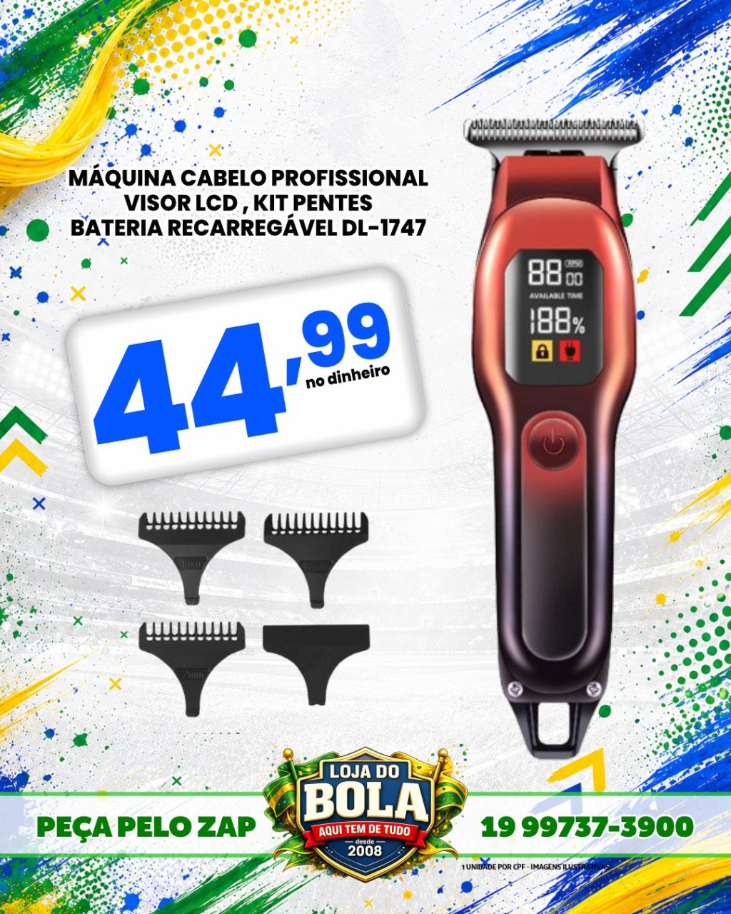 MAQUINA CABELO PROFISSIONAL DL-1747