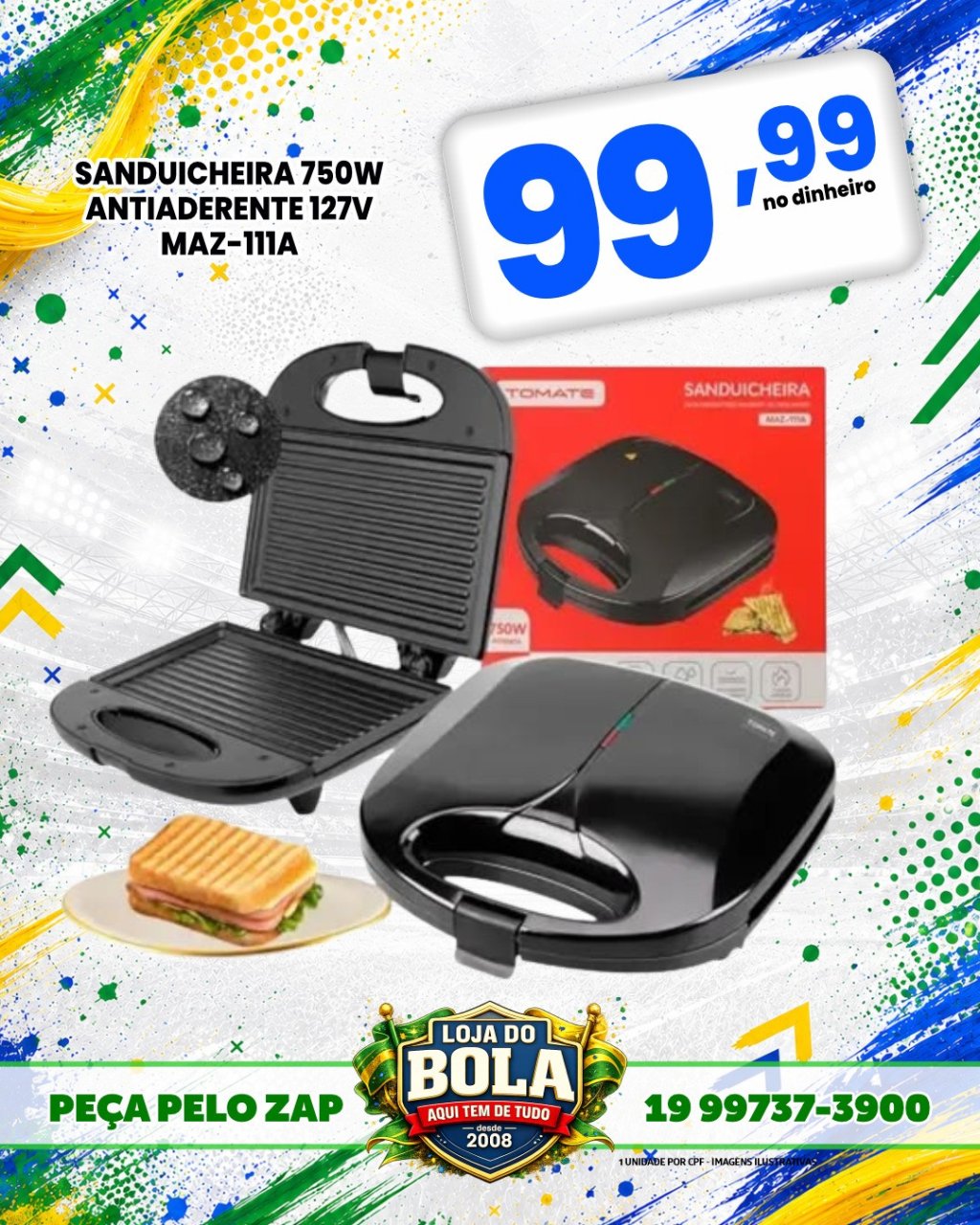 SANDUICHEIRA TOMATE MAZ-111A 750W 127V