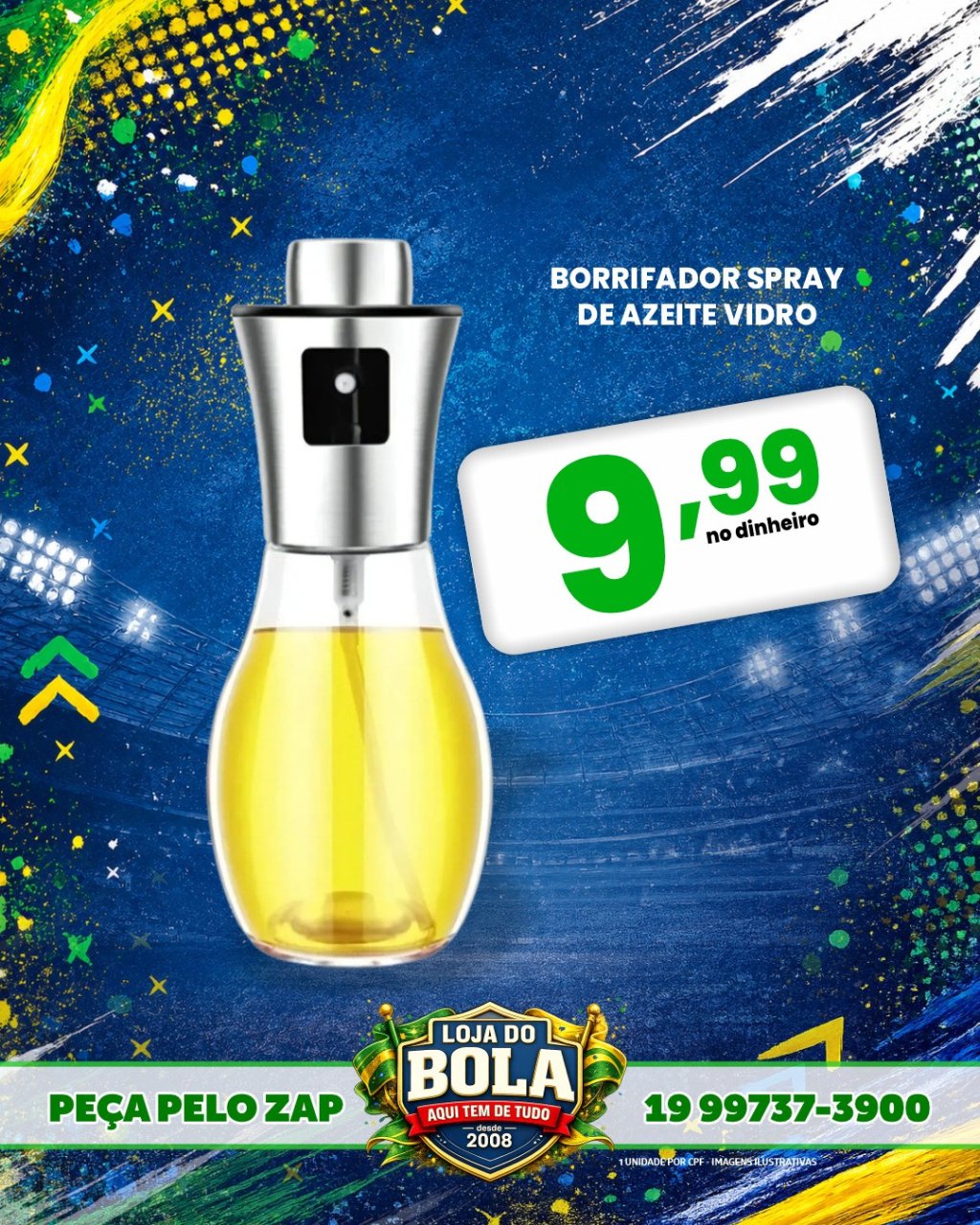 BORRIFADOR PARA AZEITE VIDRO