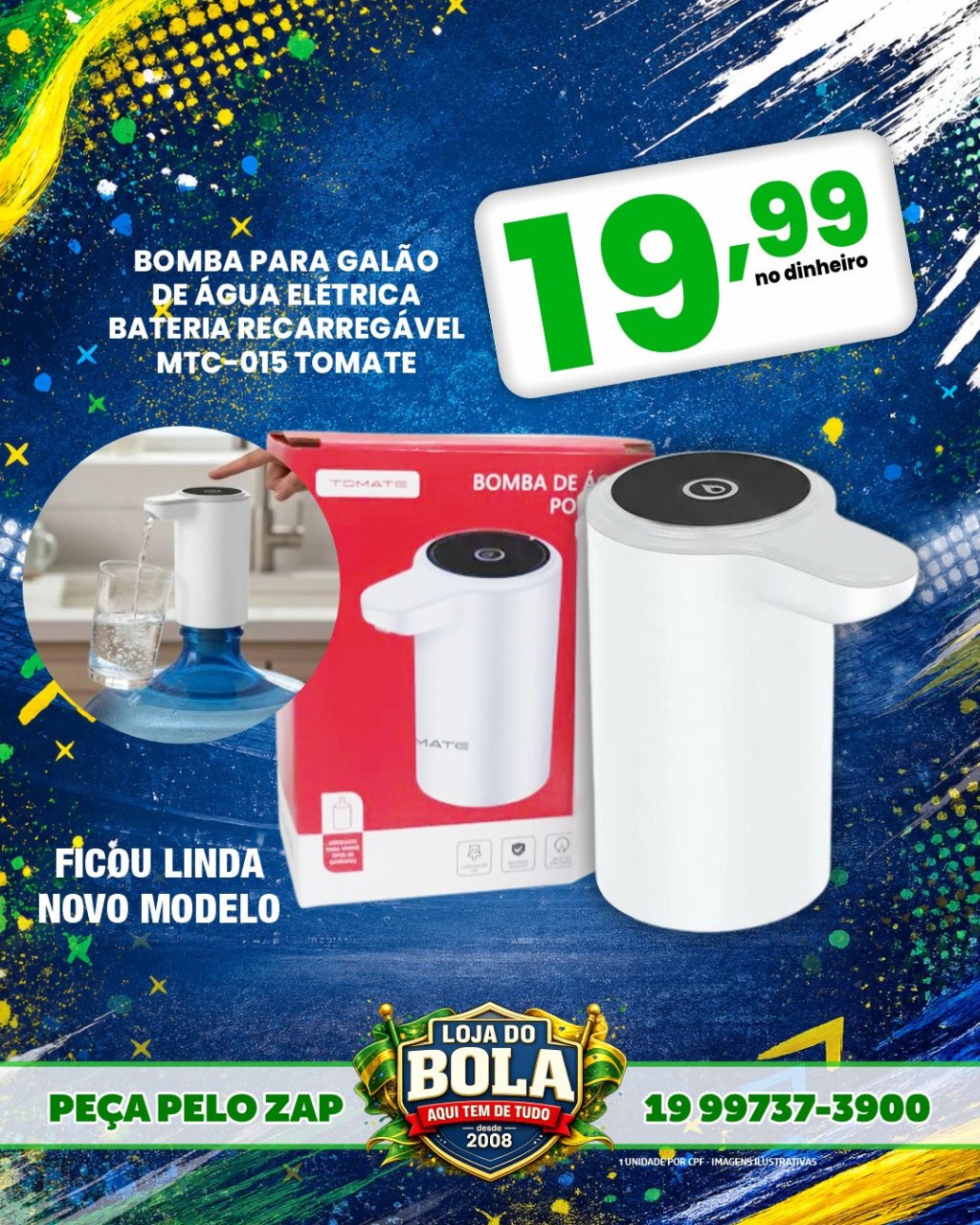BOMBA ELÉTRICA PARA GALÃO DE ÁGUA