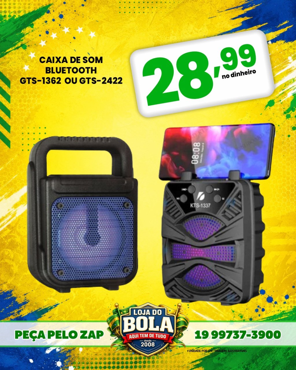 CAIXA DE SOM BLUETOOTH GTS