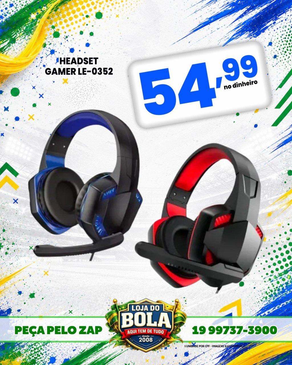 HEADSET GAMER SEM FIO - LE-0352 