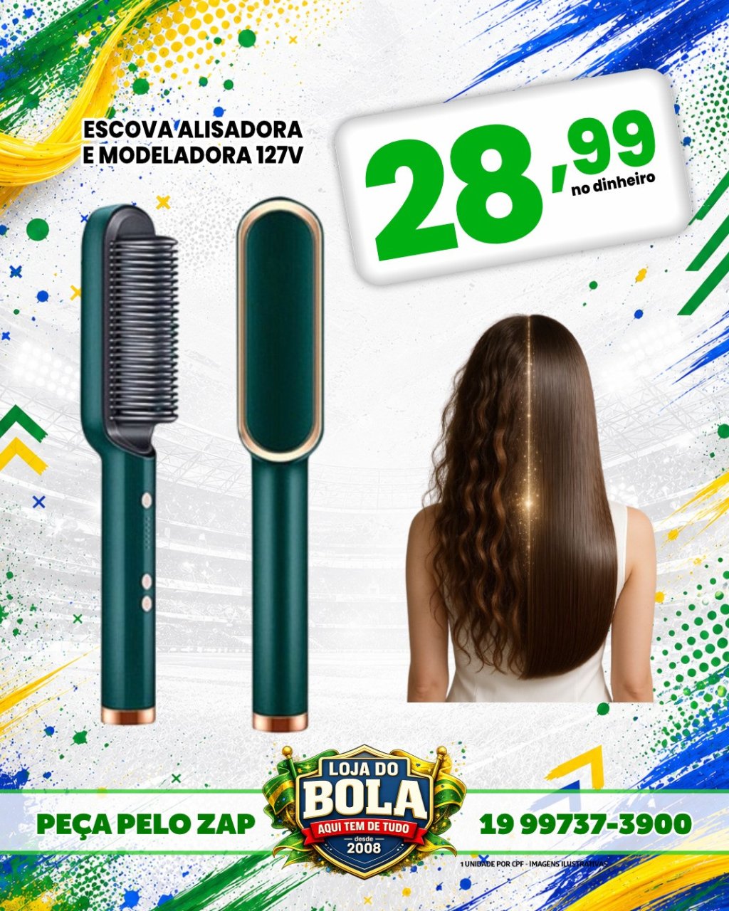 ESCOVA ALISADORA E MODELADORA