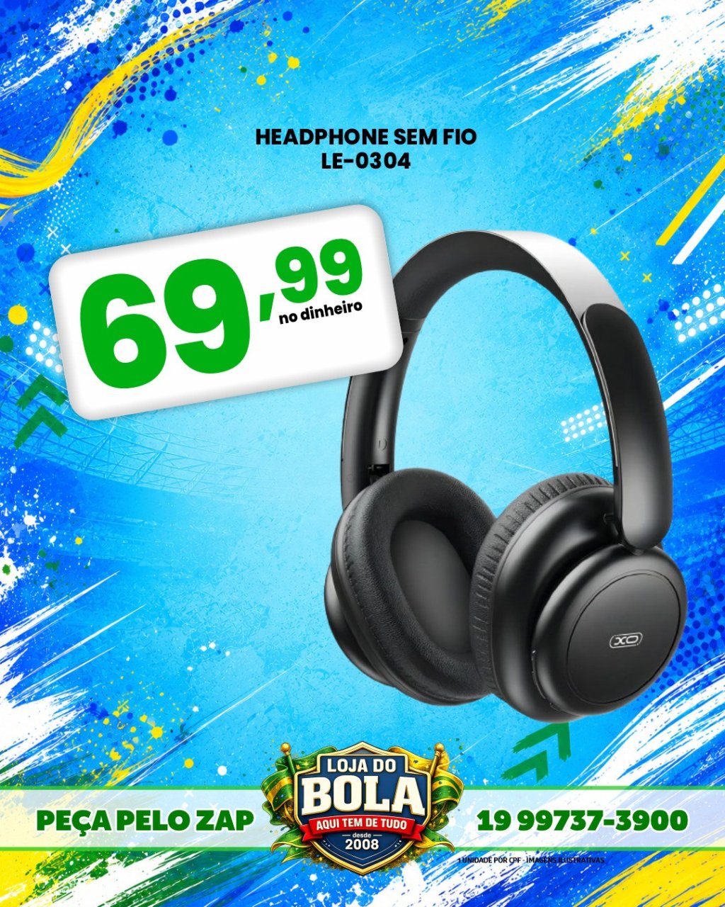 FONE SEM FIO LE-0304