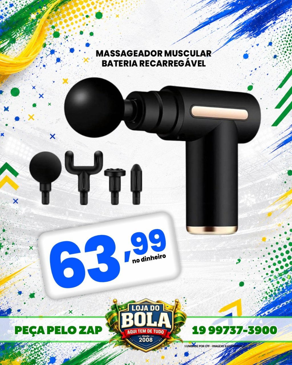 MASSAGEADOR PROFISSIONAL PISTOLA 