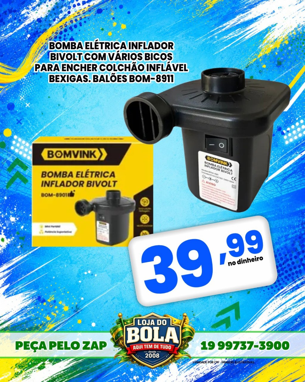 BOMBA ELÉTRICA INFLADOR