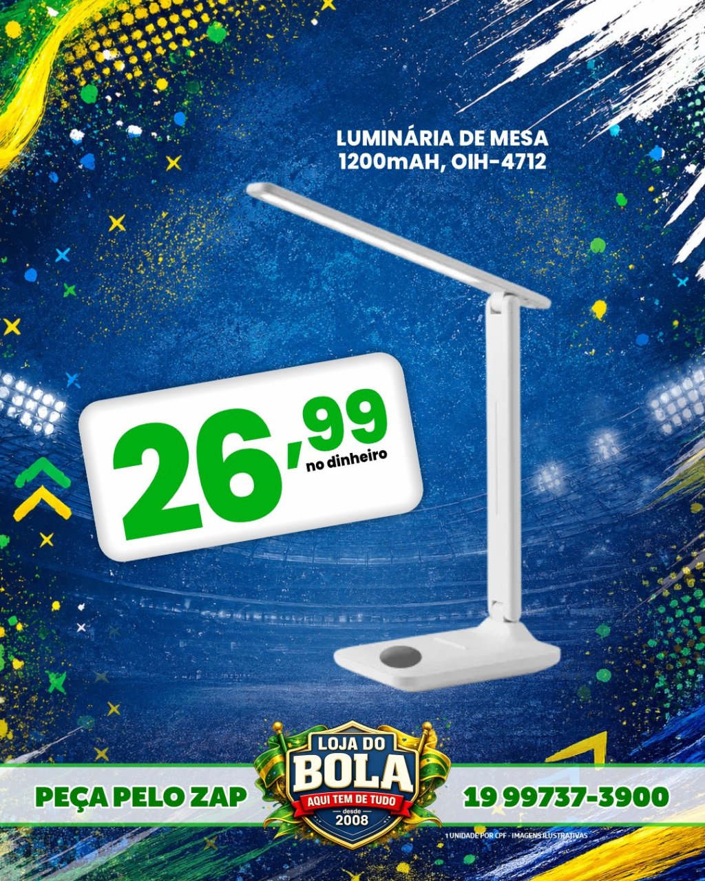 LUMINÁRIA DE MESA, OIH-4712