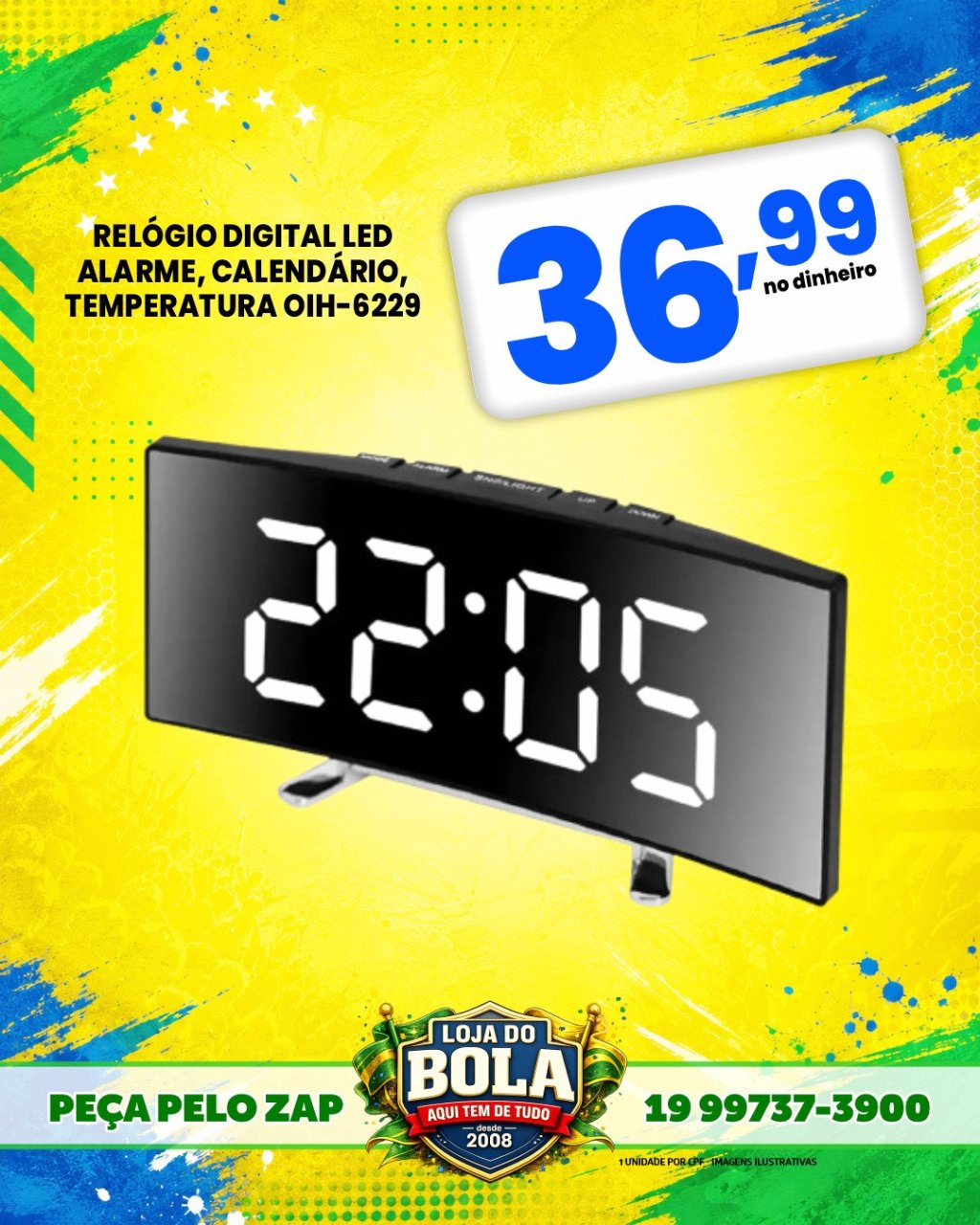 RELOGIO DIGITAL OIH-6229