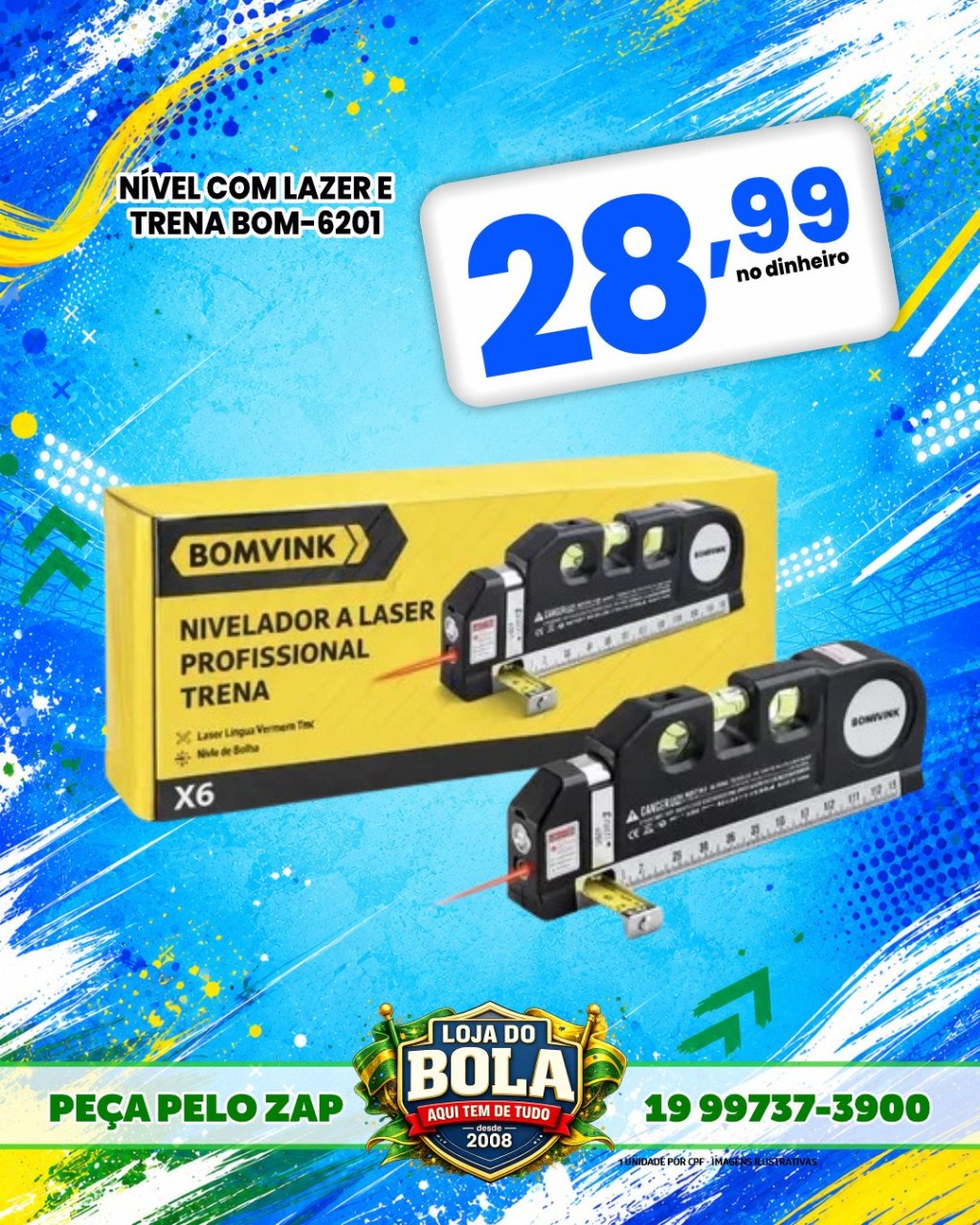 NÍVEL COM LASER E TRENA