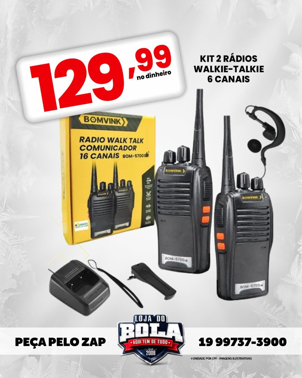 WALKIE-TALKIE KIT 2 RADIOS