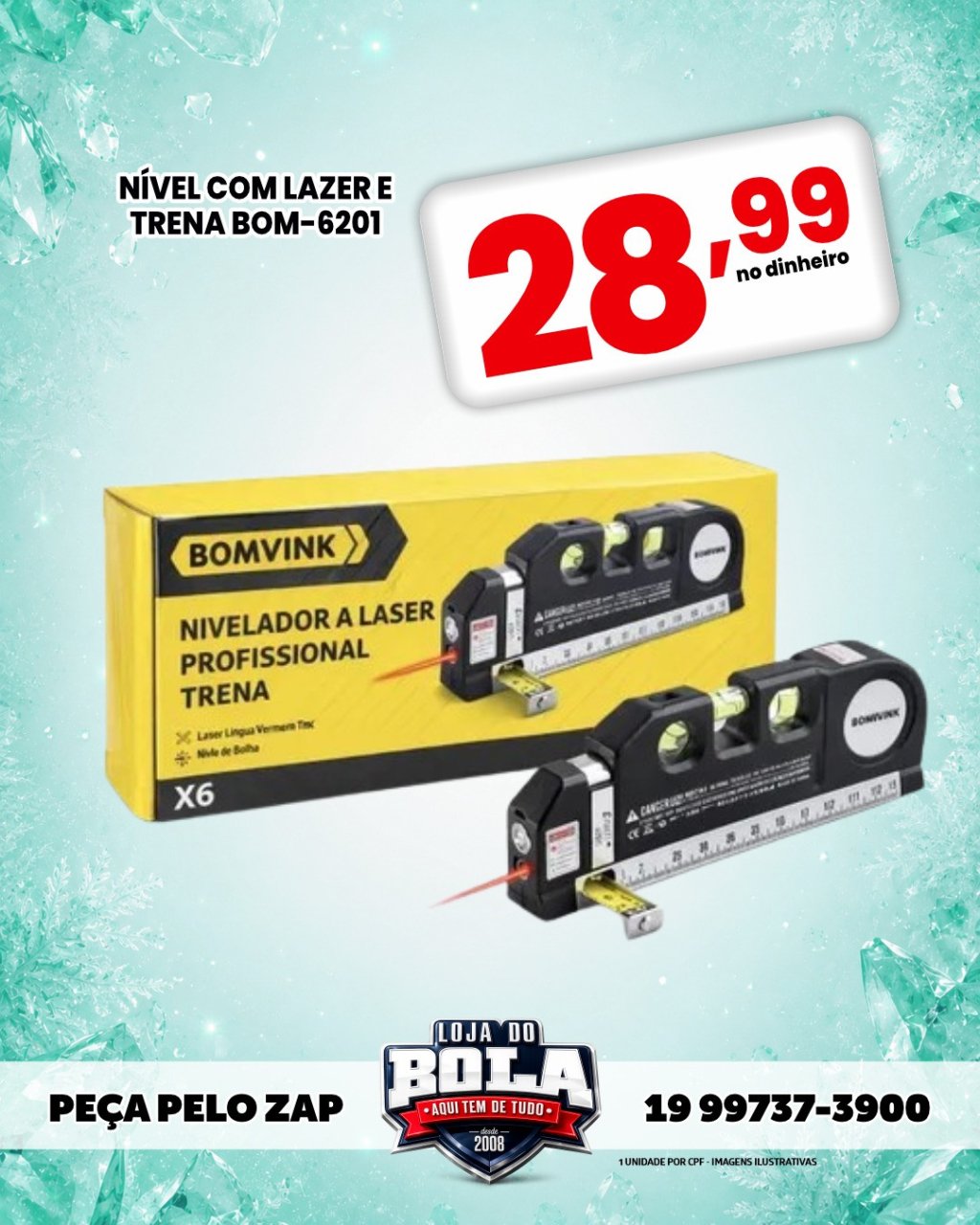 NÍVEL COM LASER E TRENA