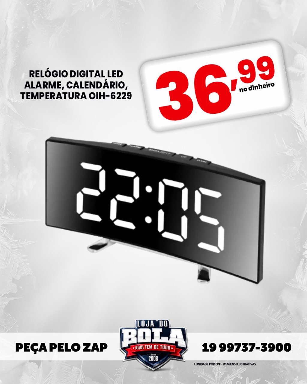 RELOGIO DIGITAL OIH-6229