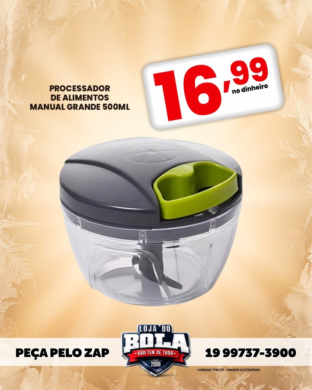 PROCESSADOR  DE ALIMENTOS MANUAL
