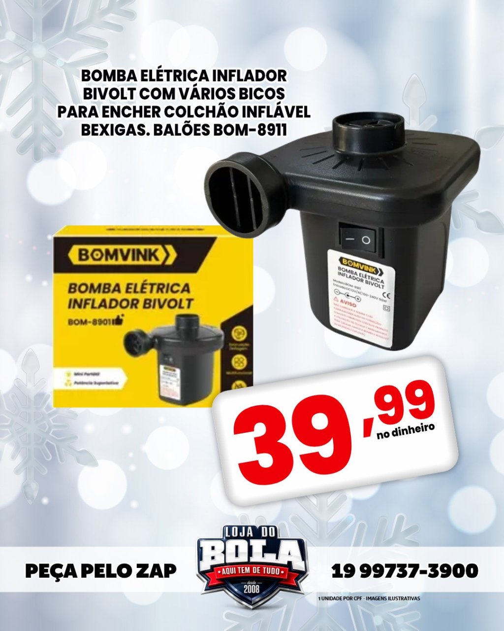 BOMBA ELÉTRICA INFLADOR