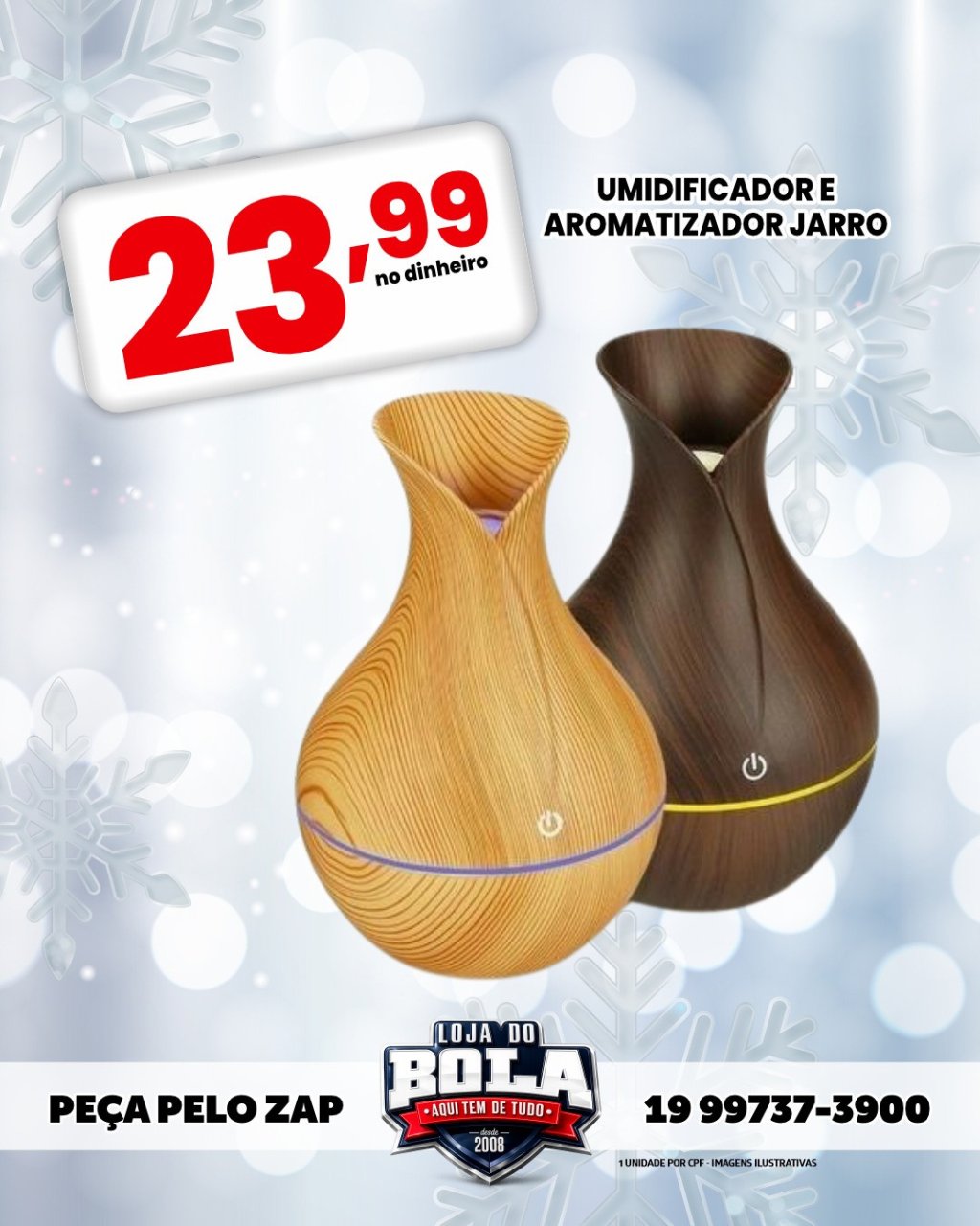 UMIDIFICADOR E AROMATIZADOR JARRO