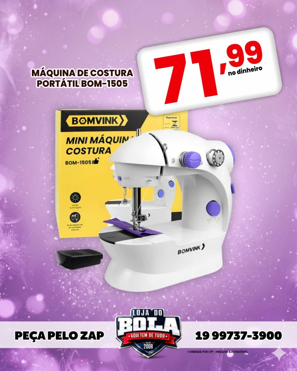 MÁQUINA DE COSTURA PORTÁTIL
