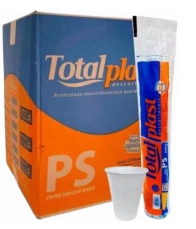 Copo descartavel transparente 300ml 