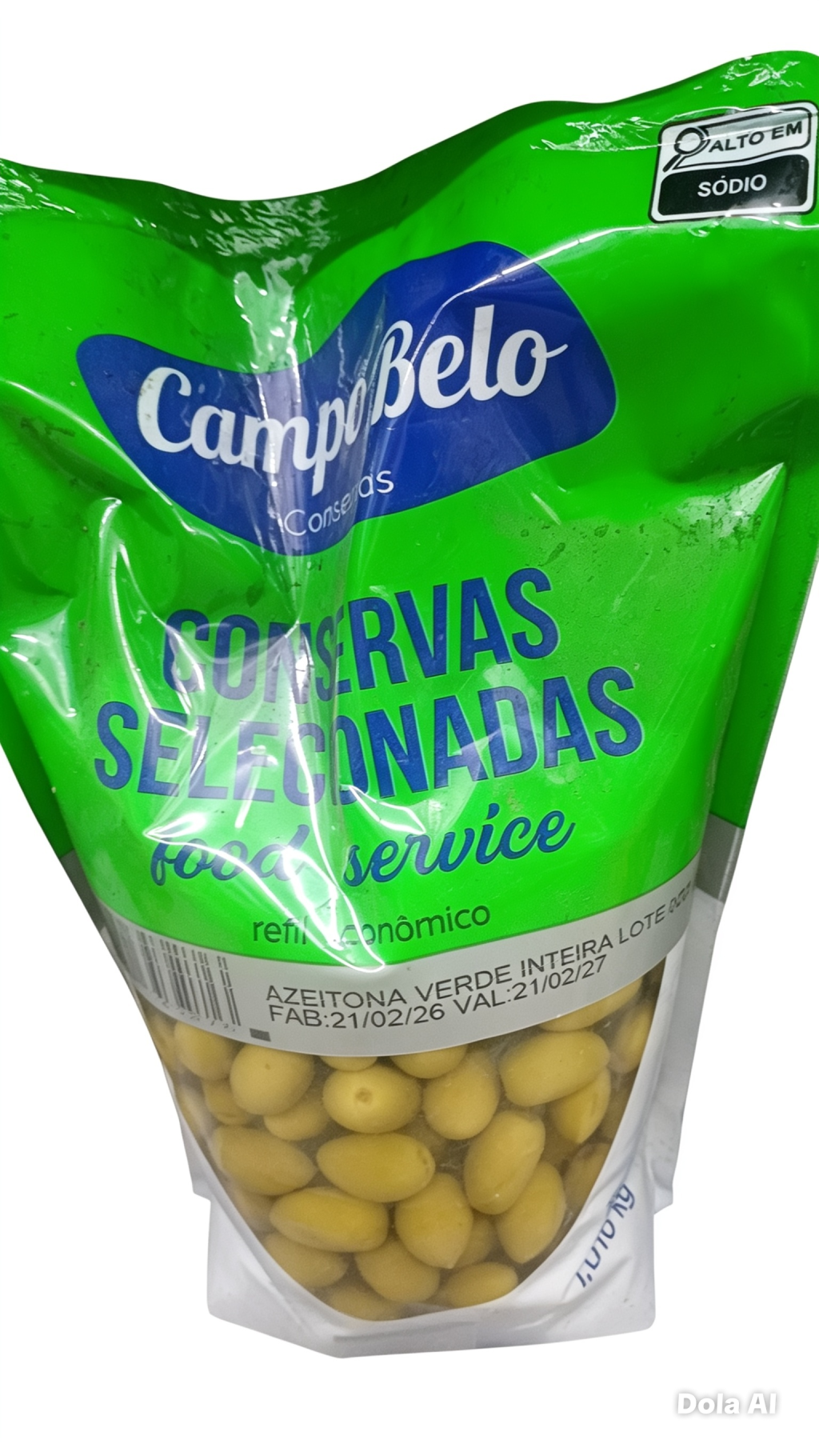 AZEITONA VERDE  INTEIRA 1,10KG CB