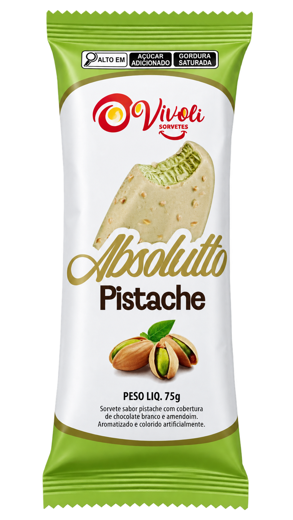 SORVETE ABSOLUTTO PISTACHE 75G