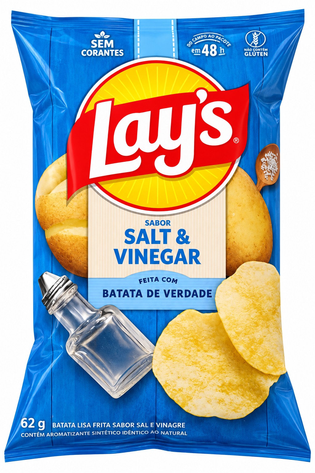 BATATA LAY'S SALT & VINAGRE 62GRAMAS