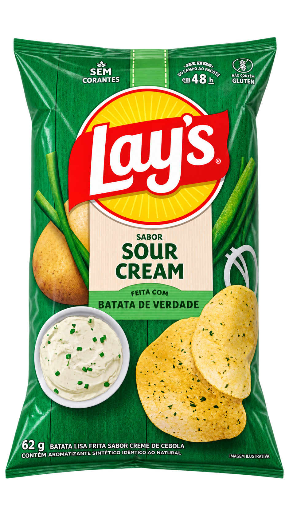 BATATA LAY'S CREME DE CEBOLA 62GRAMAS