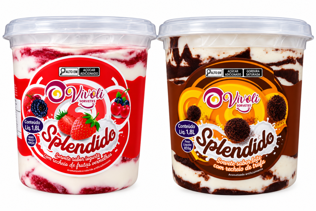 SORVETE SPLENDIDO SABORES 1,8L